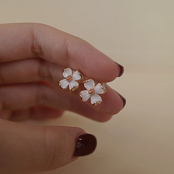 Sterling Silver Blossom Flower Earrings