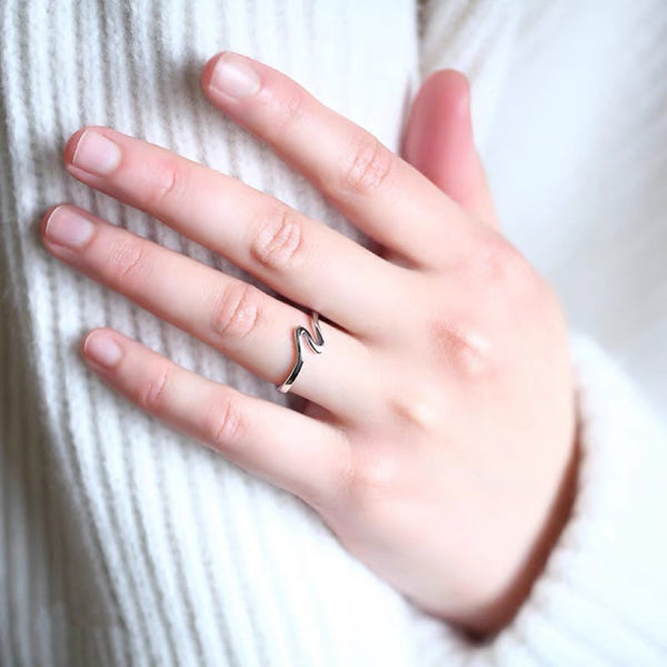 925 sterling silver Irregular Ring