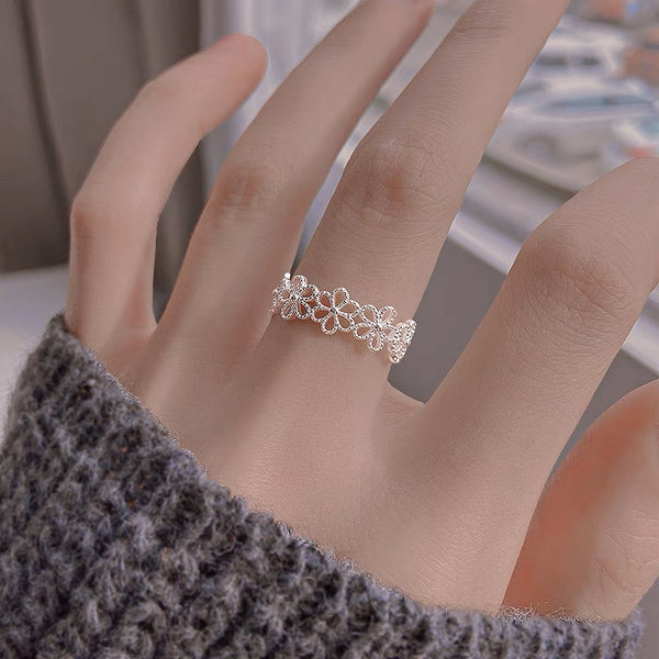 925 Sterling Silver Daisy Flower Ring