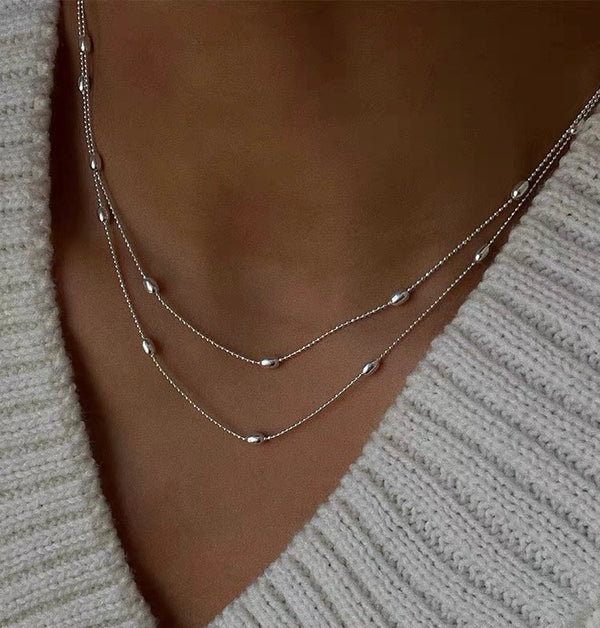 925 Sterling Silver Seed Choker Necklace