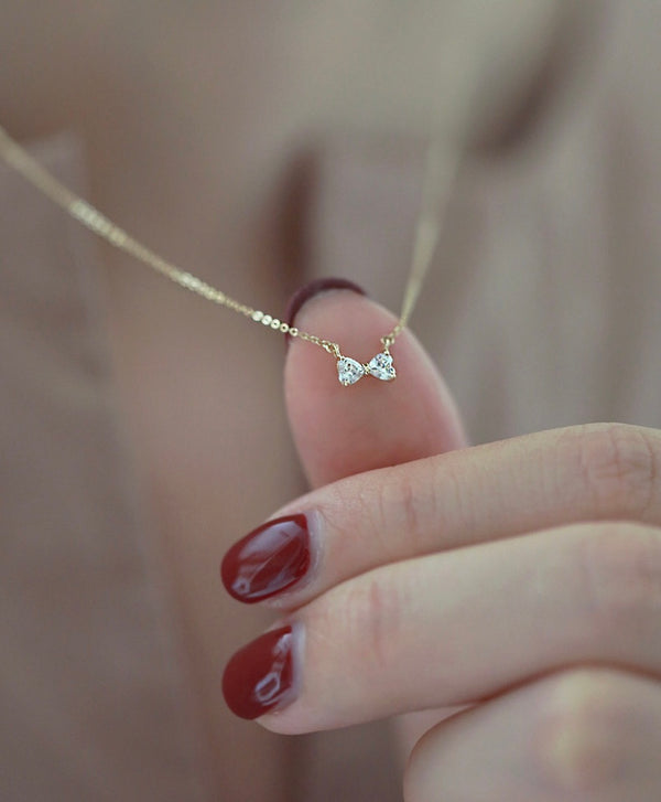 Sterling Silver Bowknot Necklace