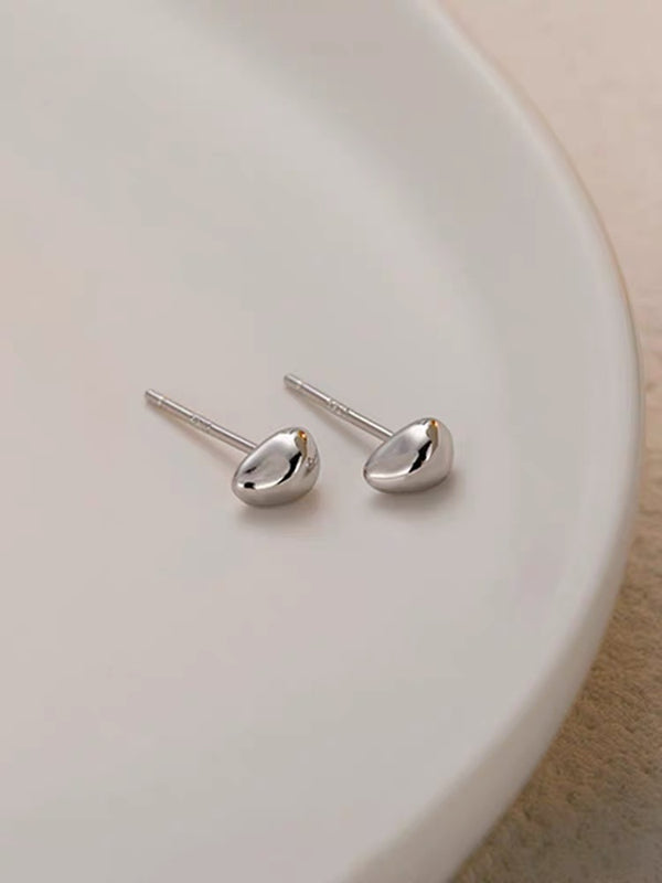 Sterling Silver Geometric Irregular Stud Earrings