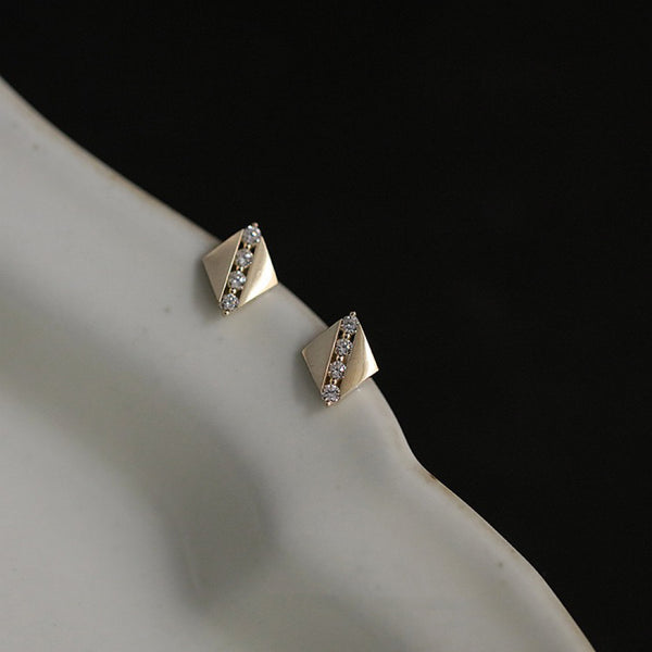 925 Sterling Silver Prismatic Stud Earrings