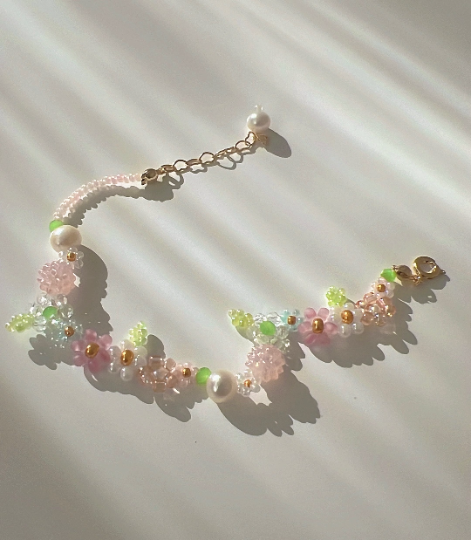 Handmade Pastel Beaded Bracelet