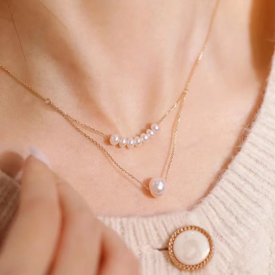 Double Layer Freshwater Pearl Necklace