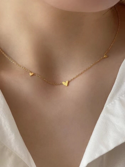 Gold Tiny Heart Necklace