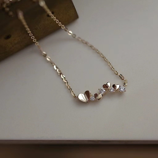 Sterling Silver 3D Sweet Heart Necklace