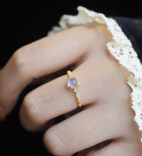 925 Sterling Silver Moonstone Ring