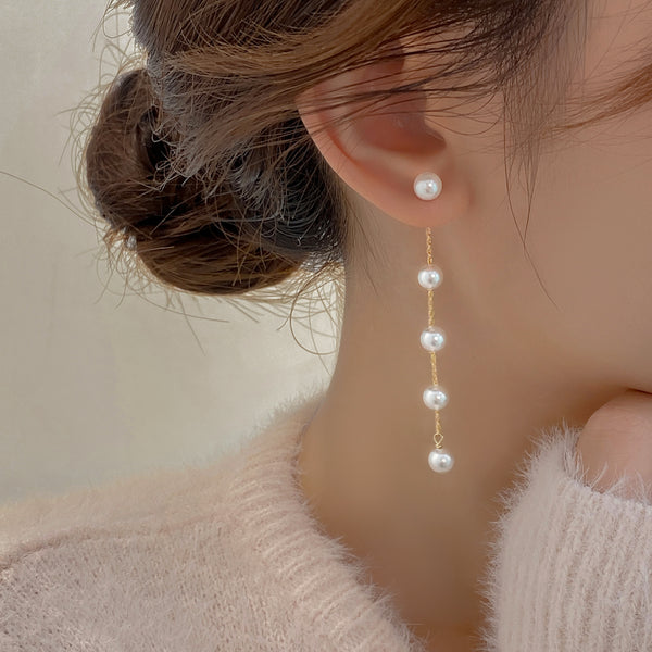 Freshwater Front and Back Pearl Drop Earrings