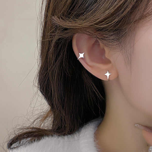 925 Sterling Silver Star Ear Cuffs