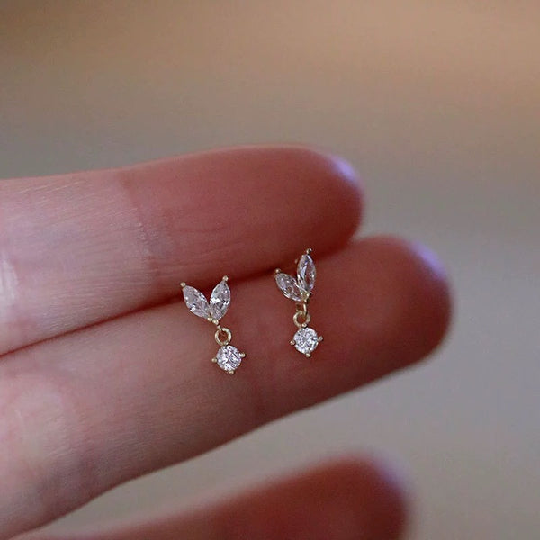 925 Sterling Silver Leaves Earrings